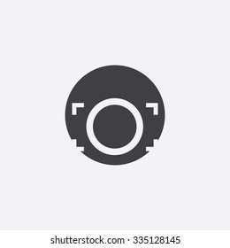 photo camera cut identity template icon design element