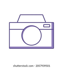 Fotokamera-Symbol mit Schatten