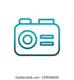 photo camera device technology communications vector illustration gradient line