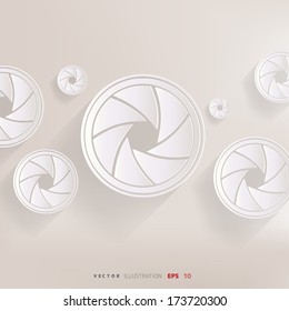 Photo camera diaphragm icon