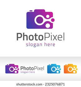 photo camera digital logo design vector icon symbol.