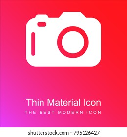 Photo camera Digital red and pink gradient material white icon minimal design