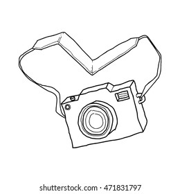 photo camera. doodle art