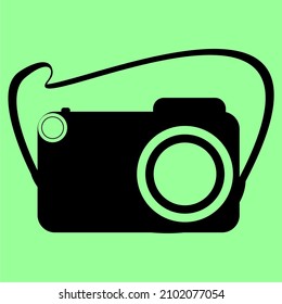 Photo camera doodle icon. eps vector