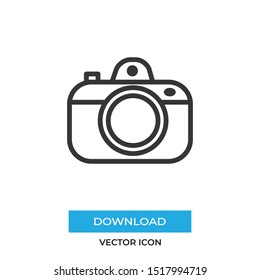 Photo camera flash vector icon, simple sign for web site and mobile app.