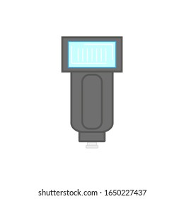 photo camera flash vector icon on white background