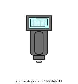 Fotokamera-Vektorillustration-Symbol auf weißem Hintergrund