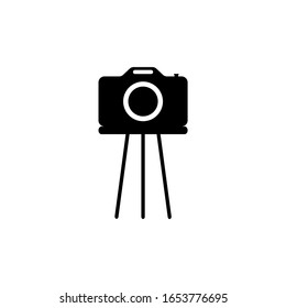 photo camera and flash vector icon 
