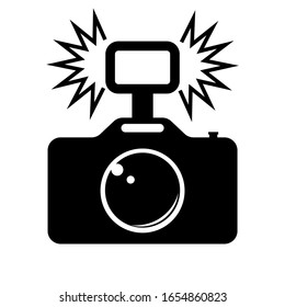 photo camera flash vector icon