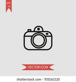 Photo camera flash vector icon illustration symbol