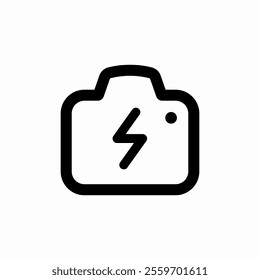 photo camera flashlight icon sign vector