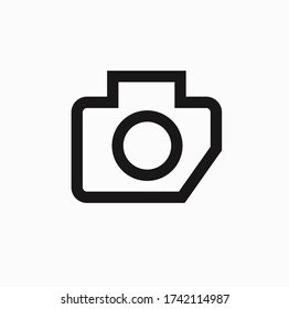 Photo camera flat graphic icon