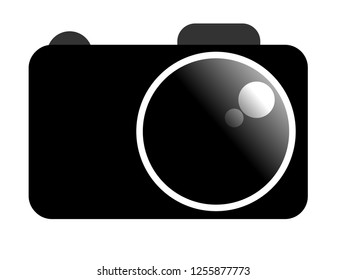 A photo camera flat icon