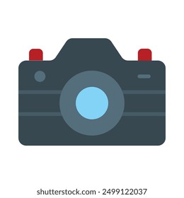 Photo Camera Flat Icon Design For Personal nad Commercial Use