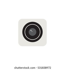 Photo Camera flat icon, Modern sign for mobile interface, vector graphics, a colorful filled pattern on a white background, eps 10.