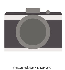 Photo camera flat illustration on white