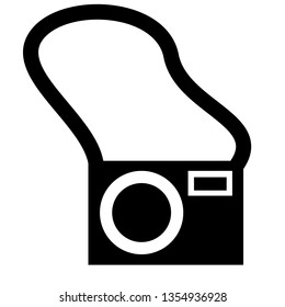 Photo camera flat illustration on white