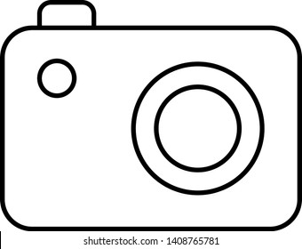 Photo camera flat illustration on white