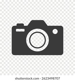 Photo camera flat vector icon