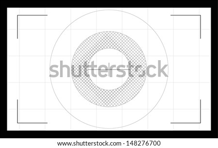 Photo camera focusing screen. Vector illustration