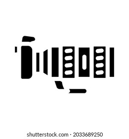 photo camera glyph icon vector. photo camera sign. isolated contour symbol black illustration