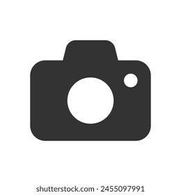 Photo camera glyph vector icon isolated on white background. Photo camera glyph vector icon for web, mobile and ui design