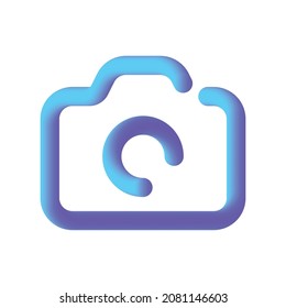 Photo Camera Gradient Icon For UI Design