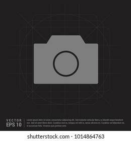 Photo camera icon - Black Creative Background