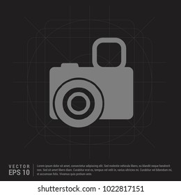 Photo camera icon - Black Creative Background