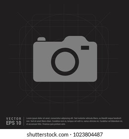 Photo camera icon - Black Creative Background