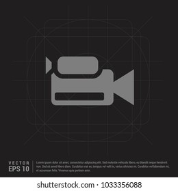 Photo camera icon - Black Creative Background