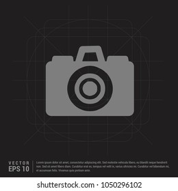 Photo camera icon - Black Creative Background
