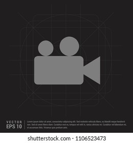 Photo camera icon - Black Creative Background