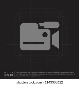 Photo camera icon - Black Creative Background - vector icon
