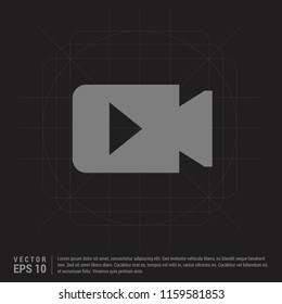 Photo camera icon - Black Creative Background - Free vector icon