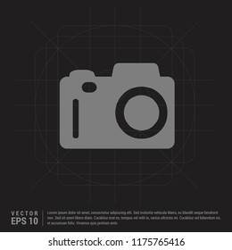 Photo camera icon - Black Creative Background - Free vector icon