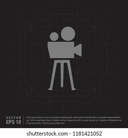 Photo camera icon - Black Creative Background - Free vector icon