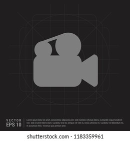 Photo camera icon - Black Creative Background - Free vector icon