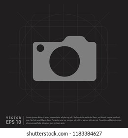 Photo camera icon - Black Creative Background - Free vector icon