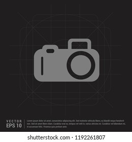 Photo camera icon - Black Creative Background - Free vector icon