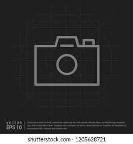 Photo camera icon - Black Creative Background - Free vector icon
