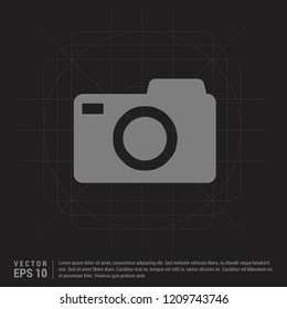 Photo camera icon - Black Creative Background - Free vector icon