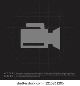Photo camera icon - Black Creative Background - Free vector icon