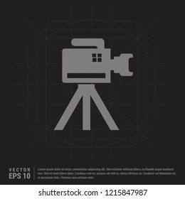 Photo camera icon - Black Creative Background - Free vector icon