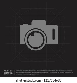 Photo camera icon - Black Creative Background - Free vector icon