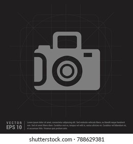 Photo camera icon - Black Creative Background