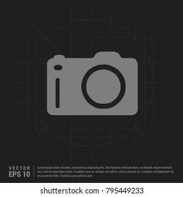 Photo camera icon Black Creative Background