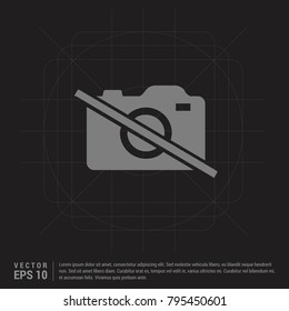 Photo camera icon Black Creative Background