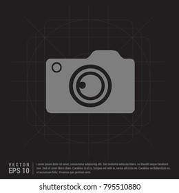Photo camera icon Black Creative Background