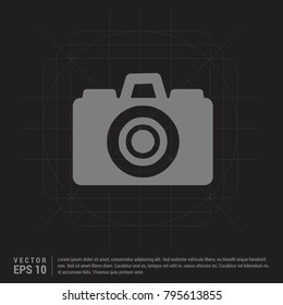 Photo camera icon Black Creative Background